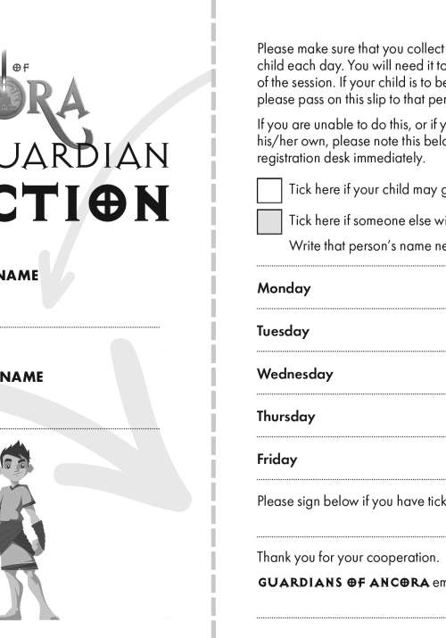 Guardians of Ancora collection slips