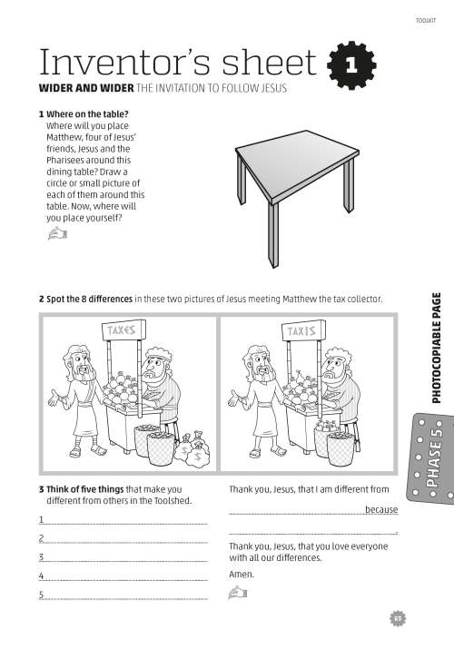 Mega Makers! Inventor's sheet 1