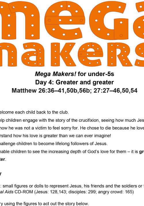 Mega Makers! Under-5s: Day 4