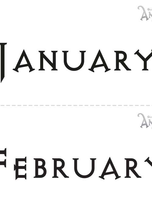 Ancora Name of the month labels