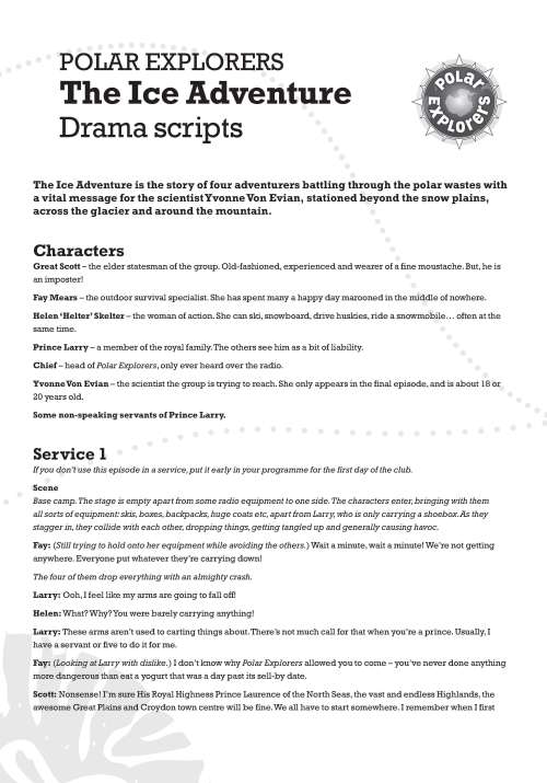 Polar Explorers drama scripts