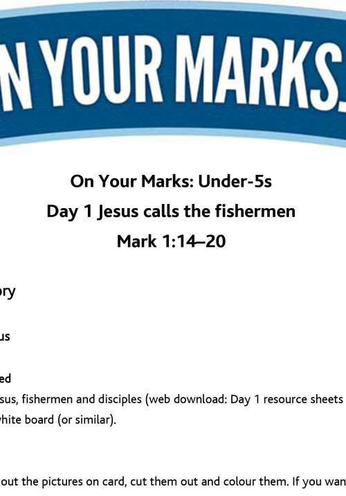 On Your Marks Under-5s: Day 1