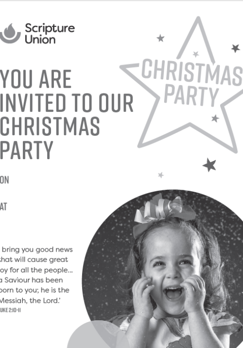 Black & White Christmas Party Poster Black & White Christmas Party Poster