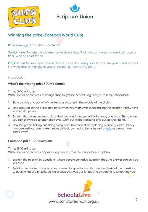 Winning the prize image