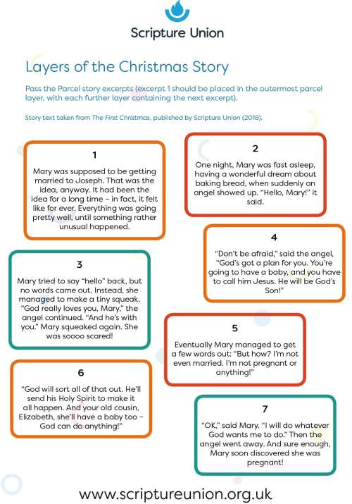Story excerpts for Pass the Parcel Story excerpts for Pass the Parcel