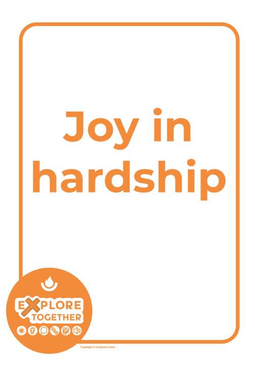 Joy in hardship Joy in hardship