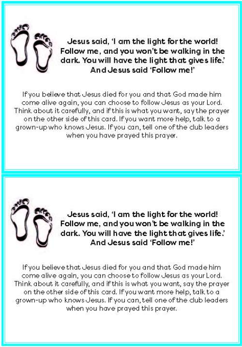 Prayer cards