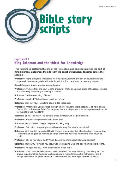 Bible story scripts
