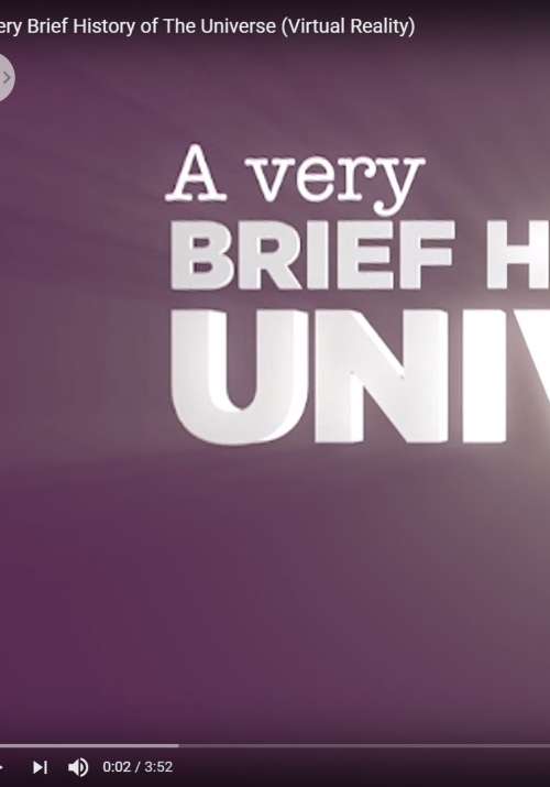 Immersive video of the creation of the universe