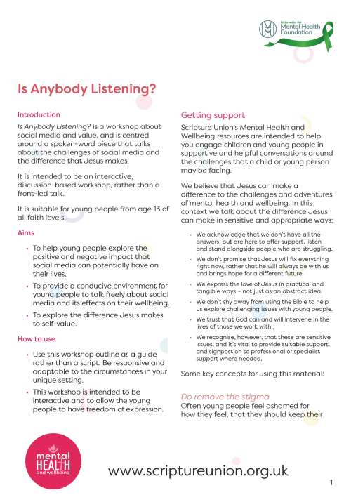 Is Anybody Listening? resource