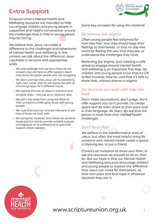 Extra support resource