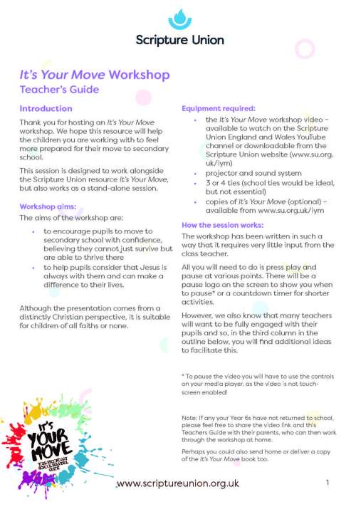 IYM workshop teacher's guide