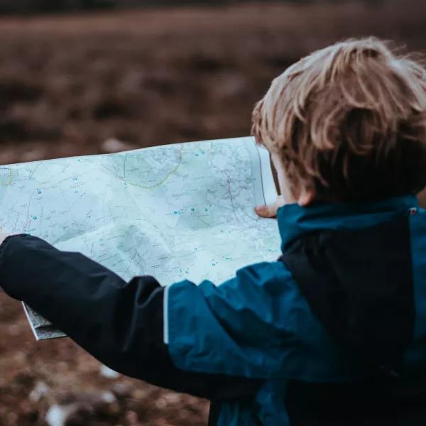 Boy with map