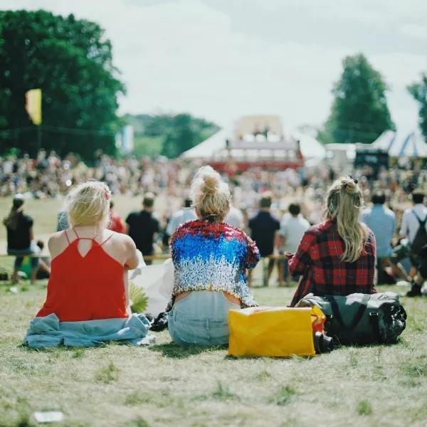 Youth festival in a field