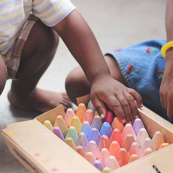 Children with Chalk