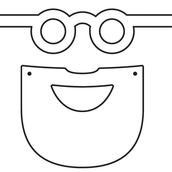 Beard and spectacles template