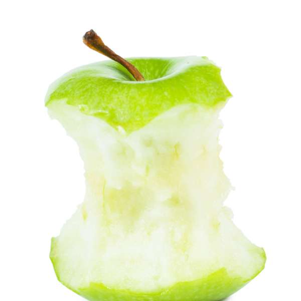 Green apple core