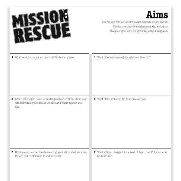 Mission Rescue aims form
