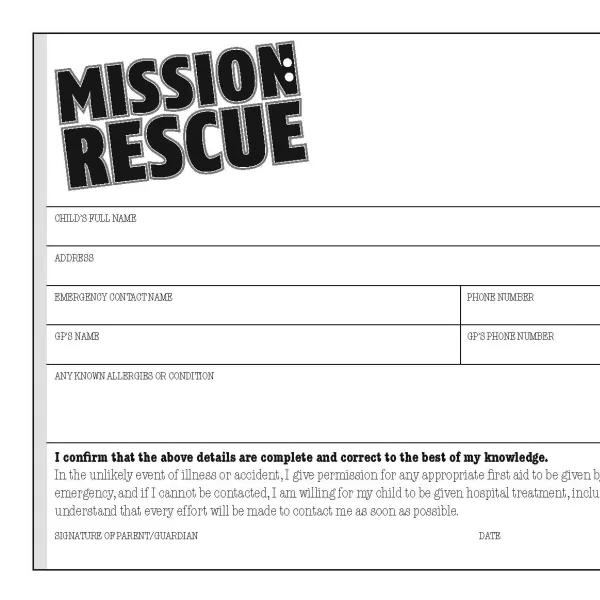 Mission Rescue consent form