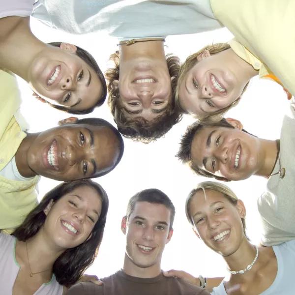 Young people in a group