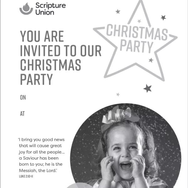 Black & White Christmas Party Poster