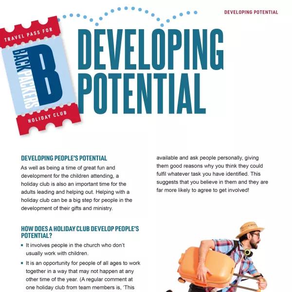 Backpackers: Developing potential