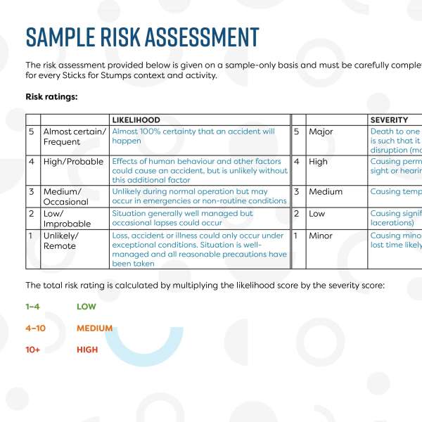 Sticks for Stumps: Sample risk assessment