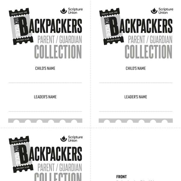 Backpackers: Collection slips