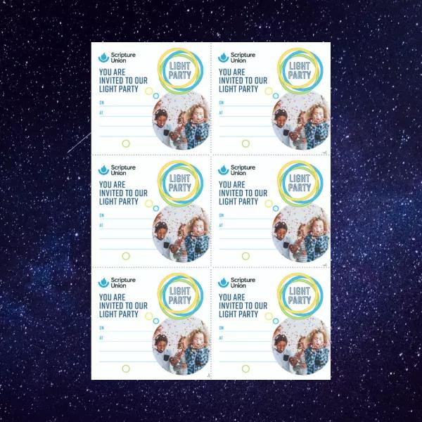 Light Party Invitations - Children