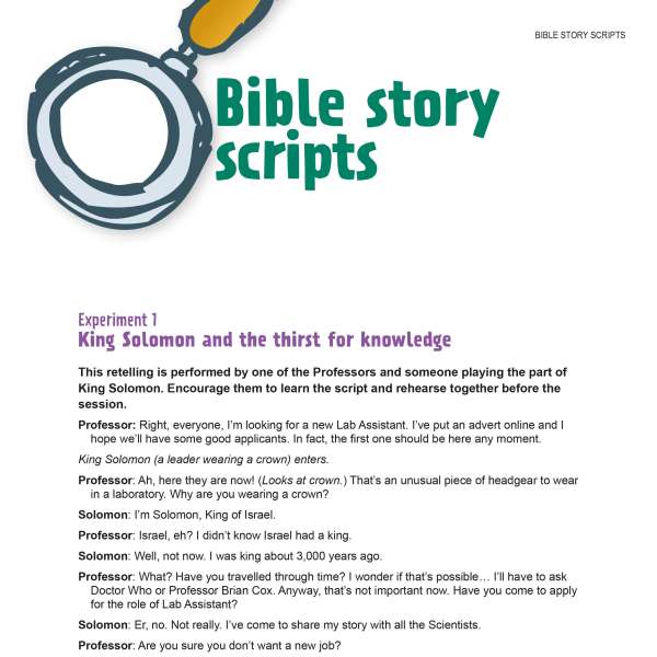 Bible story scripts