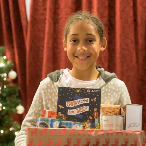 Girl with food hamper 2019 Girl with food hamper 2019