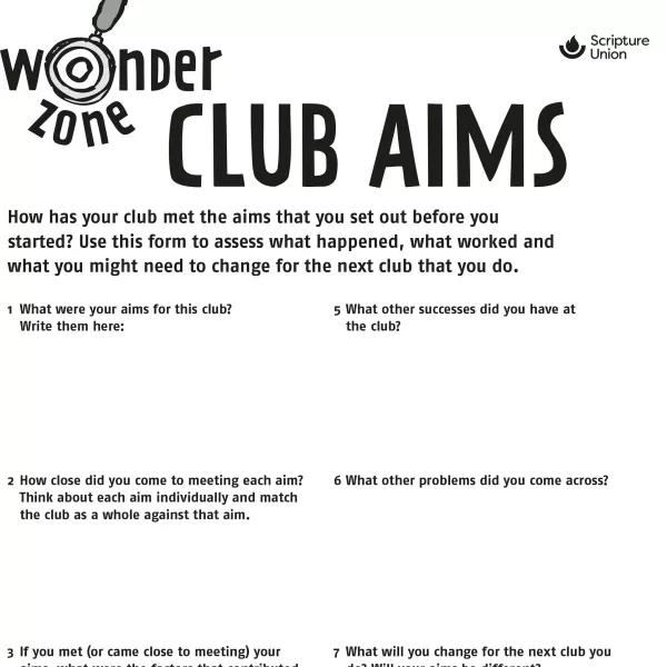 SU WZ CLUB AIMS Form