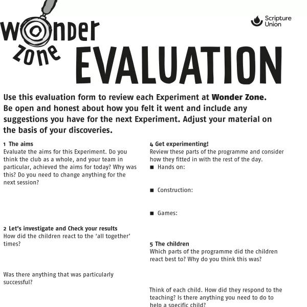 SU WZ EVALUATION form
