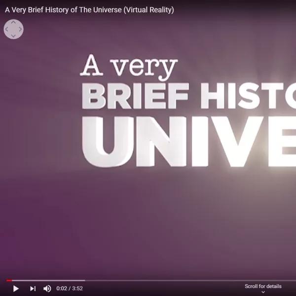 Immersive video of the creation of the universe