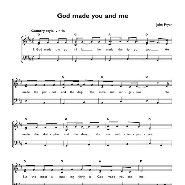 God made you and me