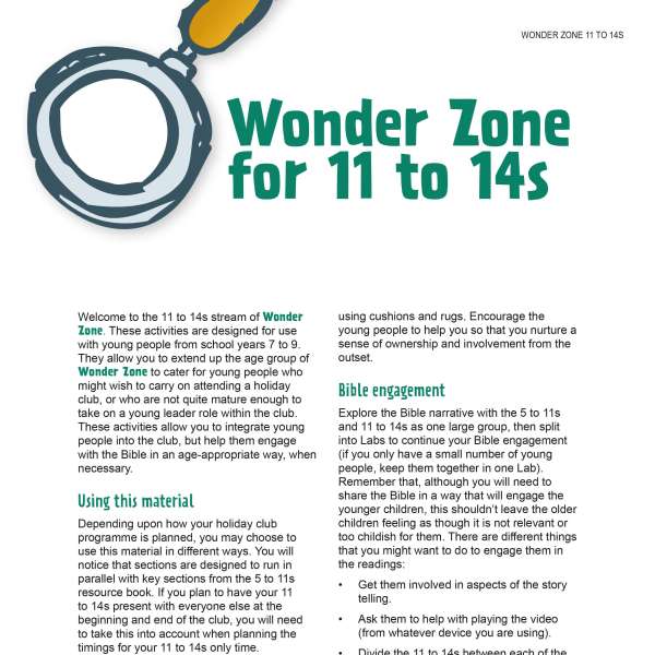 Wonder Zone 11 to 14s