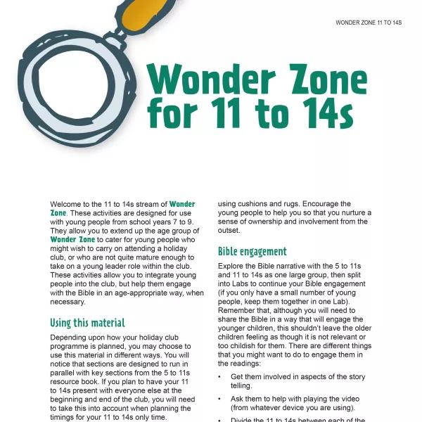 Wonder Zone 11 to 14s