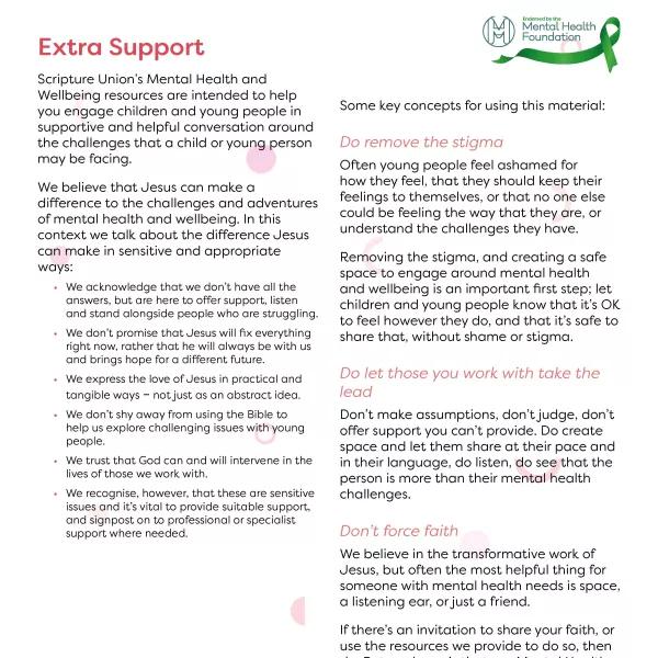 Extra support resource