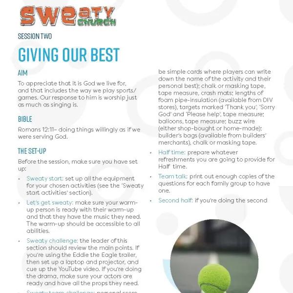 giving our best