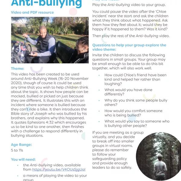 Anti-bullying PDF resource screenshot