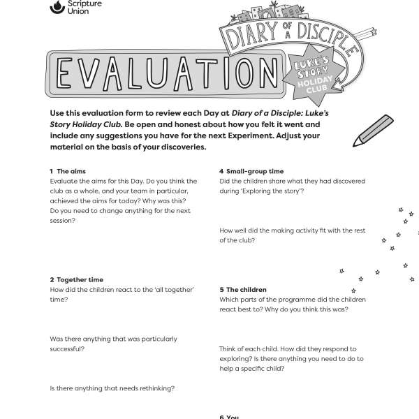 Evaluation form