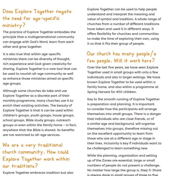 Explore Together FAQs