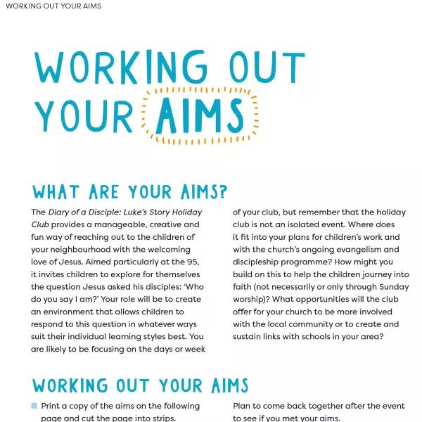 Working Out Your Aims