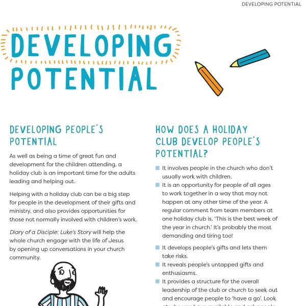 Diary of a Disciple Holiday Club: Developing potential teaser