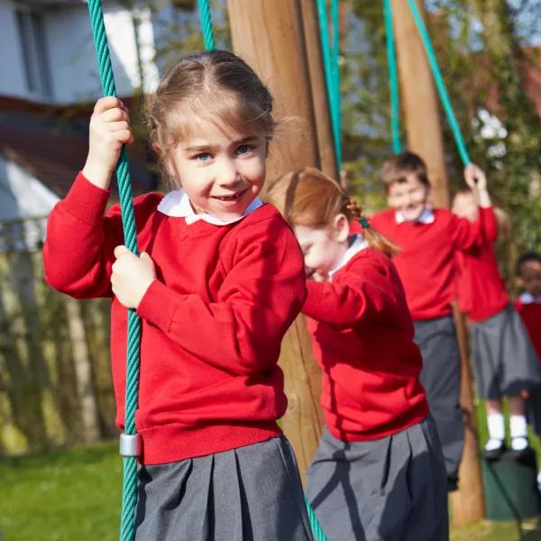 Children in school uniform
