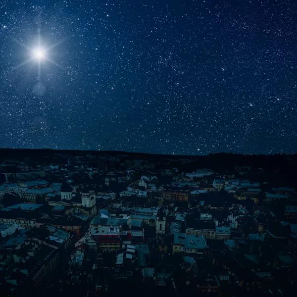Night time town
