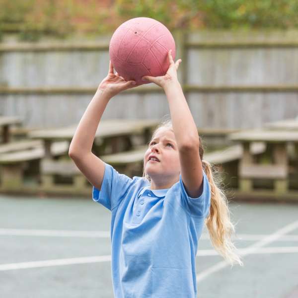 Girl playing netball