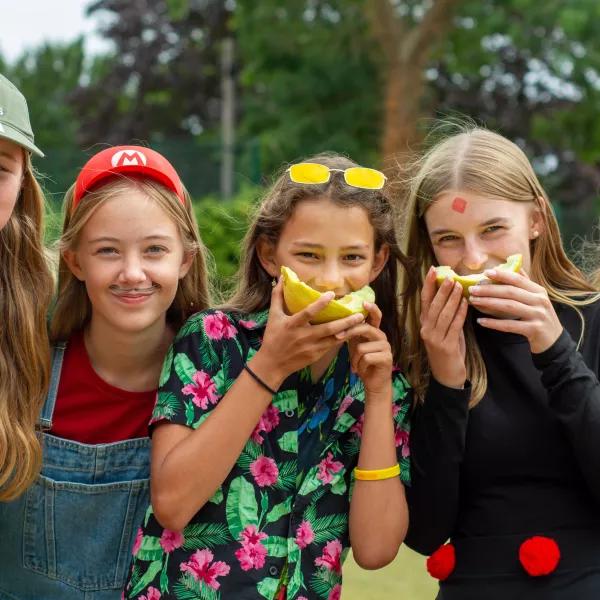group of teenage girls