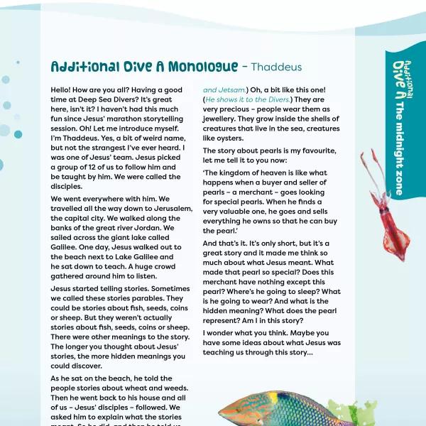 Drama script for Additional Dive A