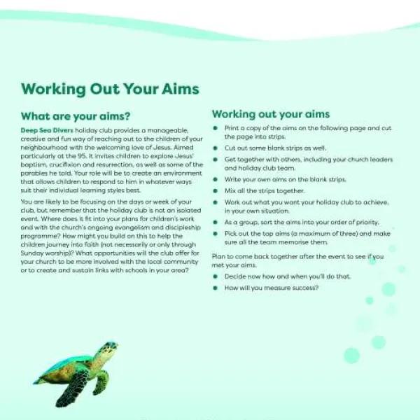 Working out your aims